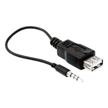 Imagem de Cabo Conversor P2 3,5mm para USB Fêmea - 17cm - CB0121