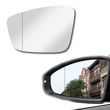 Imagem de Vidro de reposição para retrovisor esquerdo do lado do motorista aquecido para Volkswagen VW Passat Jetta Beetle 2011 2012 2013 2014 2015 2016 2017 2018 Volkswagen VW Passat Jetta Beetle Vidro retrovisor