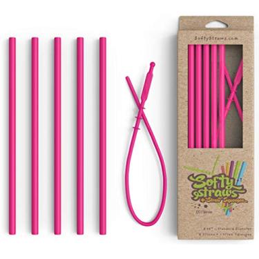 Imagem de Canudos de silicone – Canudos de silicone reutilizáveis sem BPA, sem borracha, sem BPA, para copo Yeti de aço inoxidável de 590 ml – Flexível, mastigável, flexível e seguro para crianças e crianças