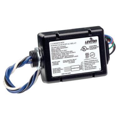 Imagem de Leviton OSP15-R30 Power Pack para sensor de ocupação com relé HVAC, 15 Amp FL, 347 VCA 60 Hz, preto