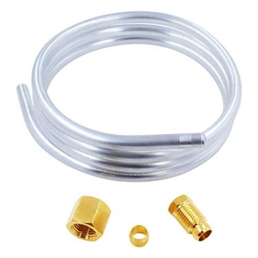 Imagem de Meter Star Tubo de alumínio de 6,35 mm com acessórios de compressão para oliveira M10x1 comprimento fêmea e macho 1 metro para aquecedor de água a gás, aquecedor de parede, aquecedor de forno e peças de aquecedor