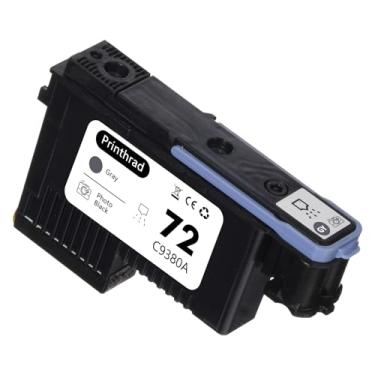 Imagem de Cabeça de impressão 72 com chips atualizados compatíveis com impressoras HP T610 T620 T770 T790 T1100 T1120 T1200 T1300 T2300 cinza + foto preta