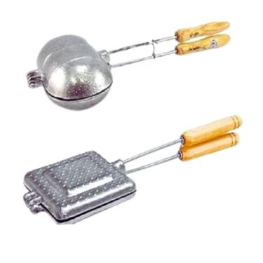 Imagem de Sanduicheira Assadeira Tostex Baurutex Alumínio Fundido | KIT Forma Pão Francês e Pão de Caixa | #Artplast