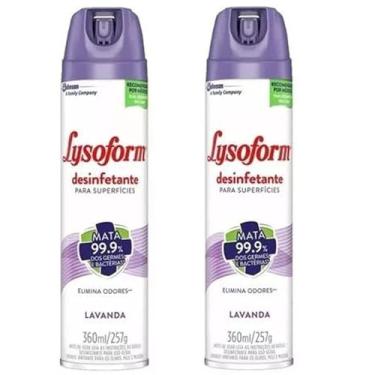 Imagem de KIT com 2 Desinfetante Lysoform Superfícies 360ml - Fragrância de Lavanda
