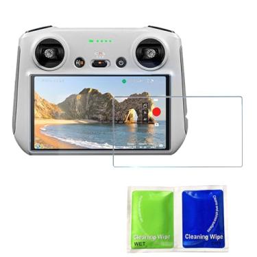 Imagem de Protetores de tela de vidro temperado Flim compatível com controle remoto DJI RC RC2 com tela, dureza 9H, alta definição, sem bolhas