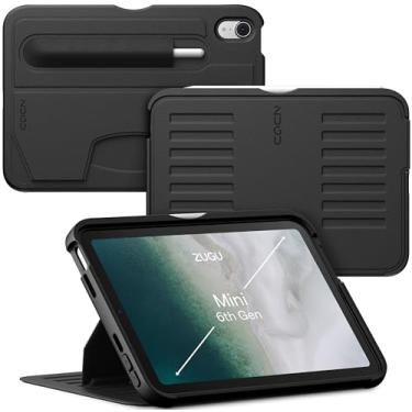 Imagem de Capa protetora Zugu para iPad Mini 7 2024 e iPad Mini 6 2021, fina, bolso para Apple Pencil, contra quedas de 1,5 m, suporte magnético em 7 ângulos, hibernar/ativar (A17 Pro, A2567, A2568, A2569)