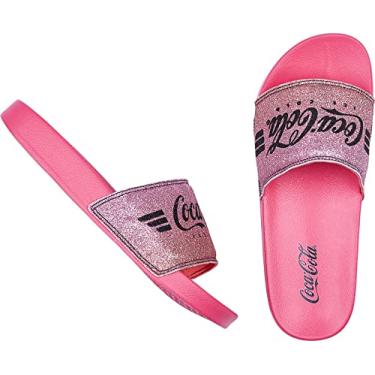 Imagem de Sandálias Coca Cola, Slide Shine Ice, Masculino, Rose/Goiaba, 38