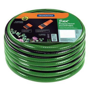 Imagem de Mangueira Tramontina Pvc C/Engate e Esguicho Flex 15m Verde