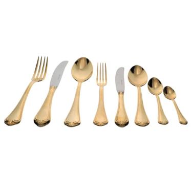 Imagem de Faqueiro Victorian 130 Peças em Inox Fracalanza Dourado