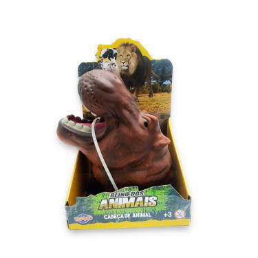 Imagem de Brinquedo Reino Dos Animais Fantoche De Mão Hipopótamo