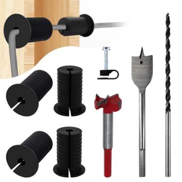 Imagem de Kit de roteamento de cabos Starlink, kit de instalação de cabos, acessórios de montagem, 6 ilhós, broca de pá de 2,5 cm, broca reforçada de 2,5 cm, broca de 1,6 cm, 30 grampos de parede (kit de