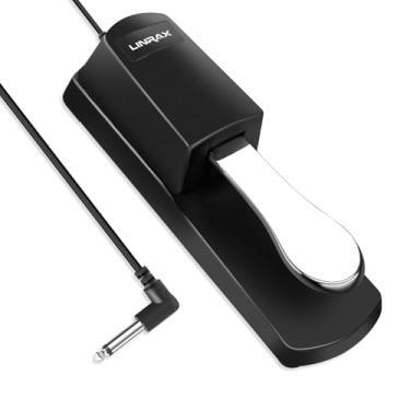 Imagem de Linrax LP1 Pedal de Sustentação para Teclado, Pedal de Piano Universal para Piano Digital, Teclado MIDI, Órgão Eletrônico, Sintetizador, Pedal Sustain, Plugue de 6,35 mm, Cabo de 1,6 m