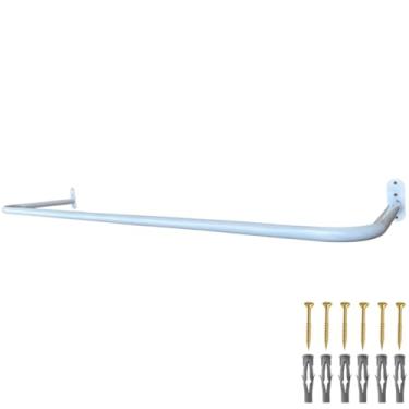 Imagem de Arara Para Loja 80cm Cabideiro Fixo De Parede Closet Organizado Casa (Branco)