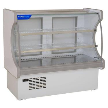Imagem de Vitrine Refrigerada Para Doces 1,50mt Polofrio Vitrine Pop Luxo 1,50 Branco 110v