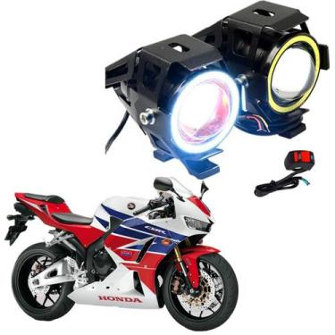 Imagem de Kit Led Farol Milha Moto CBR600RR 2003 2004 2005 2006 2007 2008 2009 2