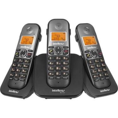 Imagem de Kit Telefone Sem Fio Com 2 Ramais Ts 5123 Intelbras Dect 6.0