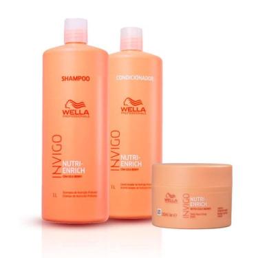 Imagem de Kit Shampoo e Condicionador 1L Nutri Enrich e Máscara 150ml - Wella - 