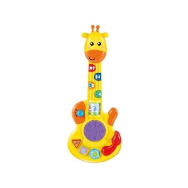 Imagem de Brinquedo Musical Girafa Baby Land Cardoso Toys, Amarelo