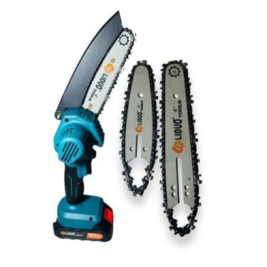 Imagem de Mini Motoserra Eletrica Portatil Com Bateria 36v Recarregável Saibro 6