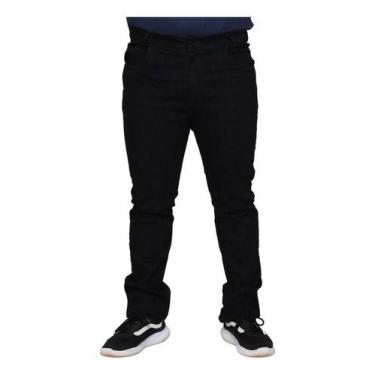 Imagem de Calça Jeans Stretch Lycra Masculina Slim Plus Size de Algodão Premium 