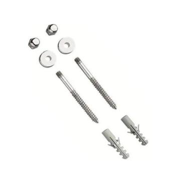Imagem de Kit Parafuso Inox Cromado 10Mm Fixação Vaso Sanitário E Bidê - Lhd