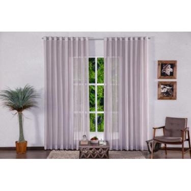 Imagem de Cortina Sala Quarto Gaze De Linho Sem Forro 3 x 1,8m Para Varão Simple