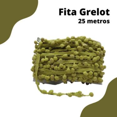 Imagem de Fita Pompom Mostarda 20mm Rolo Com 25 Metros - Nybc