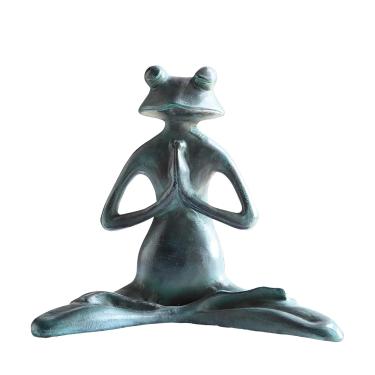 Imagem de SPI Home Meditating Yoga Frog Garden Sculpture 21091