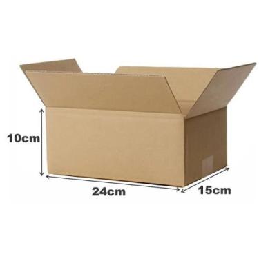 Imagem de Caixa De Papelão 24x15x10 Envio Correio Sedex 25 Unidades - EMBALLATUS