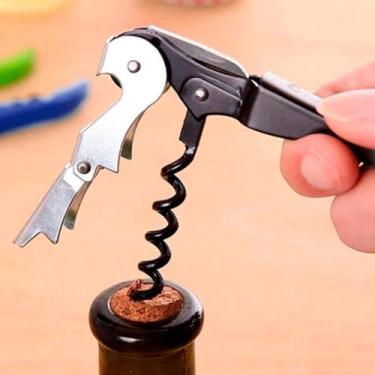Imagem de Saca Rolha Abridor Lata de Vinho Inox Reforçado - Ladiv