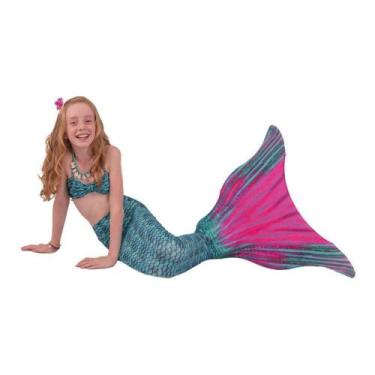 Imagem de Cauda de Sereia Infantil e Adulto Com Monofin Com Biquini e Proteção U