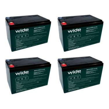 Imagem de Kit 04 baterias 12v 15ah ciclo profundo bicicleta elétrica ,scooter el