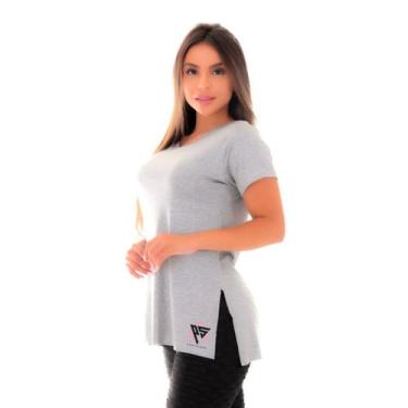 Imagem de Blusa comprida tapa bumbum fitness - Click Mais Bonita,  M, Cinza