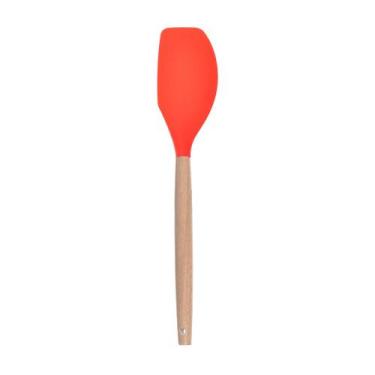 Imagem de Espátula Pão Duro Raspadora Raspa Tudo Silicone Bambu 32cm - Ladiv Com