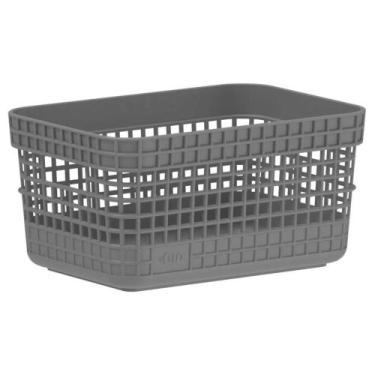 Imagem de Cesto 2,5L Organizador Multiuso OU Grid Cinza