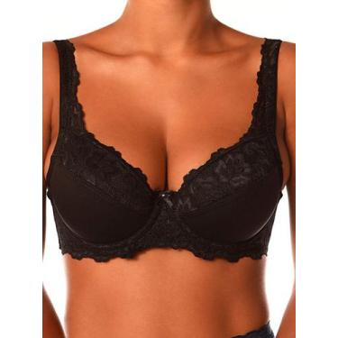 Imagem de Sutiã com Aro e Bojo Iridien Demillus 65204 Taça B, Preto, 44