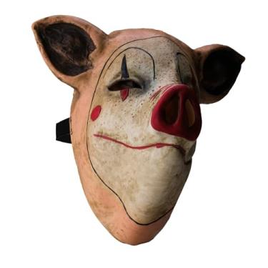 Imagem de PJMarts Spiral Pig Halloween Scray Mask Latex The Butcher Evil Pig Design Halloween horror Terror Costume Mask