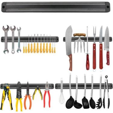 Imagem de Barra Magnética Suporte De Paredes Ímã Faca Ferramenta Preta - Bons Ch