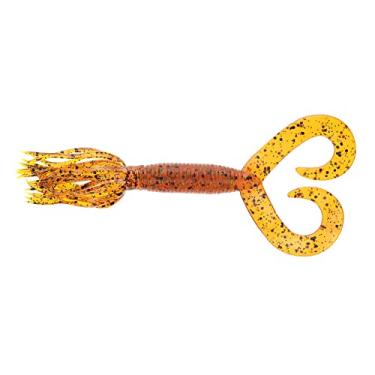 Imagem de "Yamamoto 93-10-196 Double Tail Hula Grub, 10 cm", pacote com 10 unidades, abóbora (laranja)", multi