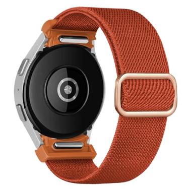 Imagem de Pulseira esportiva de nylon elástico sem lacunas One Click Galaxy Watch FE 7 6, 4, 5 de 40 mm e 44 mm/Watch 6 4 Classic de 47 mm, 43 mm, 42 mm e 46 mm/Watch 5 Pro de 45 mm, 20 mm