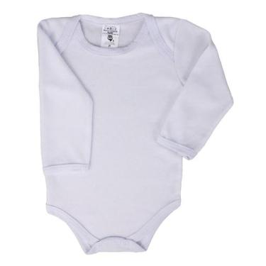 Imagem de Kit C/3 Body Bebê Enxoval Ribana Lisa Longo Canelado - Batutinhas Baby