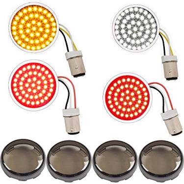 Imagem de DTR2017 1157 Sinal de seta LED traseiro dianteiro 1157, luzes de freio de motocicleta Bullet de 5 cm para Harley Street Glide, Dyna, Sportster 1200, Iron 883, Road King 1986-2020