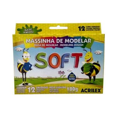 Imagem de Massa De Modelar 180g C/ 12 Cores - Acrilex