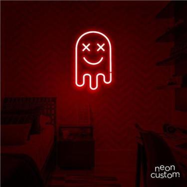 Imagem de luminaria letreiro Neon Led Fantasma 100x60 luminoso decoração p/ self
