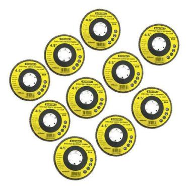Imagem de Kit Profissional 10 Discos Lixadeira Grão 80 4,5 Polegadas - Bomvink