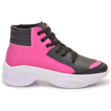 Imagem de Bota Tênis Cano Baixo Design Novo GTS, Rosa, Preto, 36