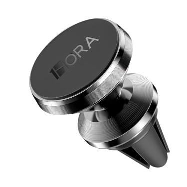 Imagem de Suporte Veicular 1Hora, para Smartphone, Celular Carro, Preto, Fixação Magnética, Rotação 360 Graus, Ampla Compatibilidade