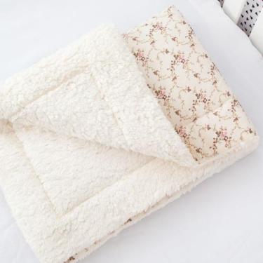 Imagem de Cobertor Saída Maternidade Mantinho Berço Bebê Sherpa Grosso - Criativ