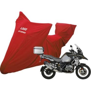 Imagem de Capa Tecido Lycra Moto Bmw R 1250GS Top Case Sob Medida - Mz, Vermelha