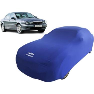 Imagem de Capa De Tecido Luxo Carro Jaguar X-type - Mz, Azul